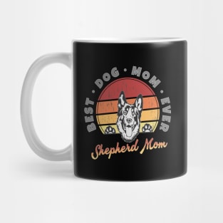 German Shepherd Mom Retro Sunset Mug